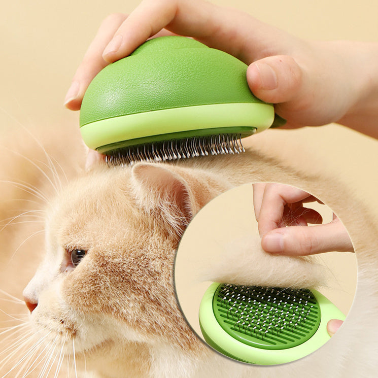 Avocado-Shaped Pet Grooming Brush & Hair Remover