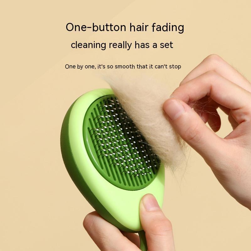 Avocado-Shaped Pet Grooming Brush & Hair Remover