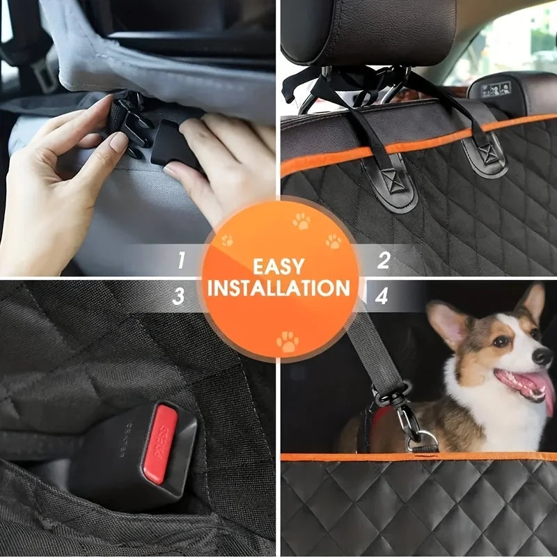 Waterproof Dog Car Seat Hammock Cover – Scratch-Resistant, Eco-Friendly Protector for All Breeds