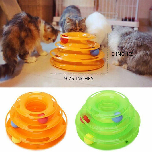 Interactive Cat Crazy Ball Toy Tower