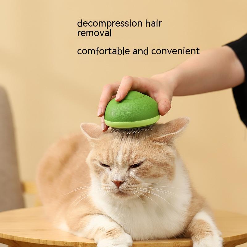 Avocado-Shaped Pet Grooming Brush & Hair Remover