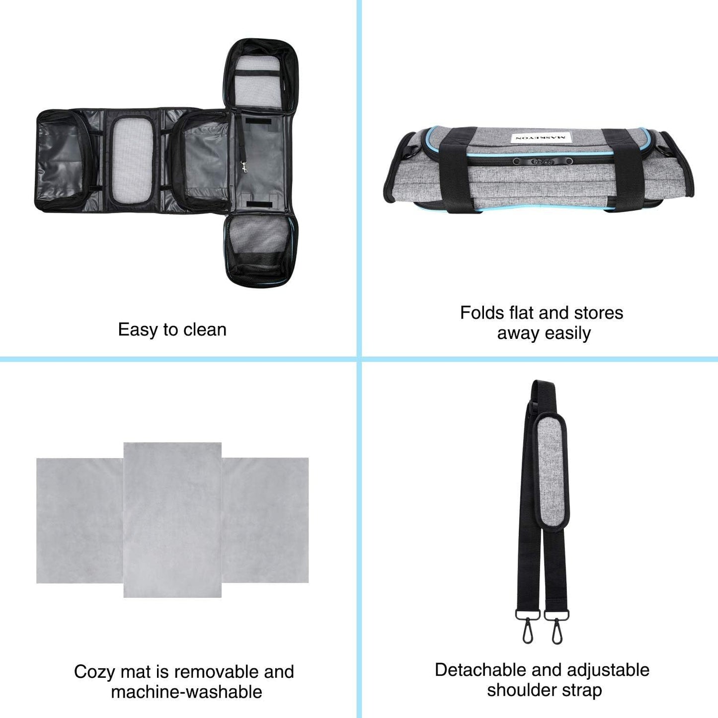 Large Soft-Sided Expandable Pet Travel Carrier with Fleece Pad