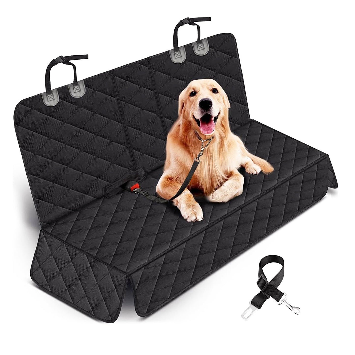 Waterproof Dog Car Seat Cover with Seat Belt