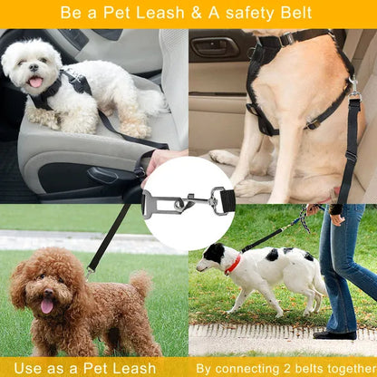 Pet Car Safety Seat Belt – Adjustable, Durable & Secure Travel Restraint