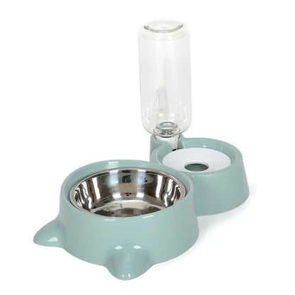 Automatic Pet Water Fountain & Feeder Bowl
