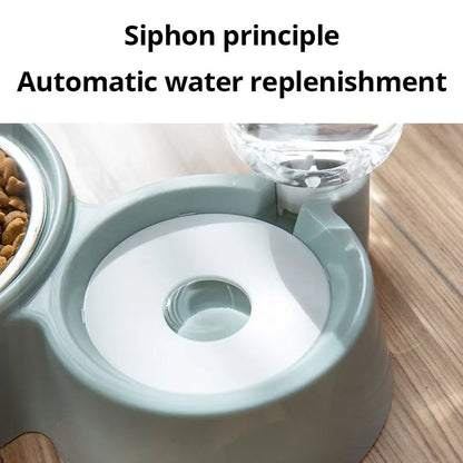 Automatic Pet Water Fountain & Feeder Bowl