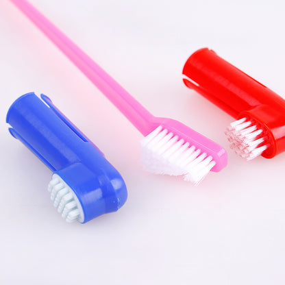 Double-Head Pet Toothbrush & Finger Brush Set