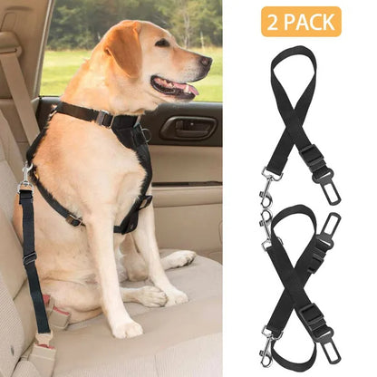 Pet Car Safety Seat Belt – Adjustable, Durable & Secure Travel Restraint