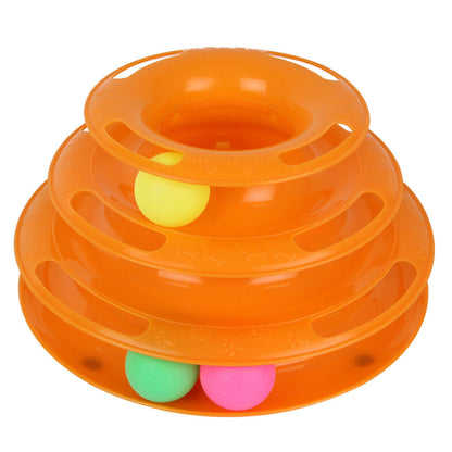 Interactive Cat Crazy Ball Toy Tower