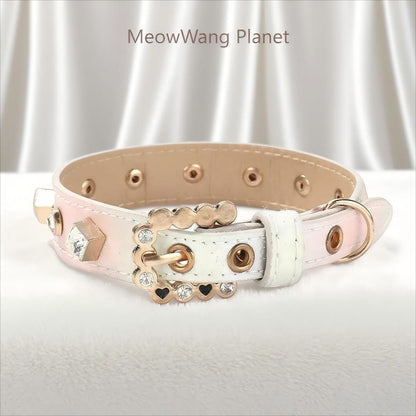 Luxury Gemstone Pet Collar & Leash Set