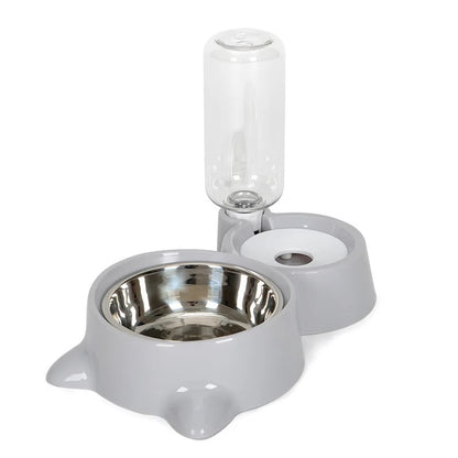 Automatic Pet Water Fountain & Feeder Bowl