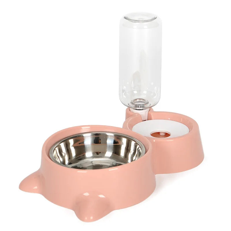 Automatic Pet Water Fountain & Feeder Bowl